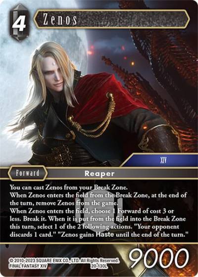 Zenos 20-130L Dawn of Heroes Final Fantasy card