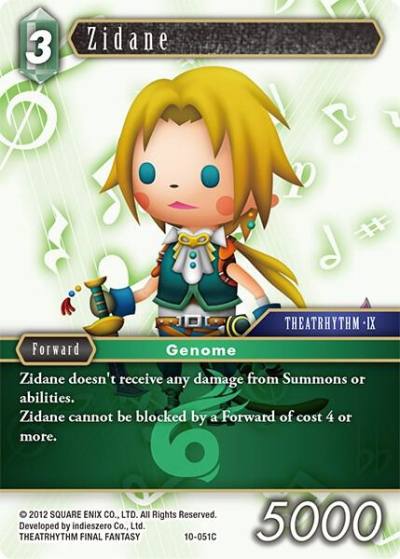 Zidane 10-051C Opus X Final Fantasy card