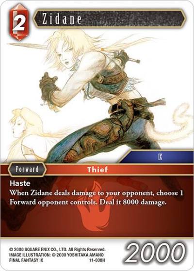Zidane 11-008H Opus XI Final Fantasy card