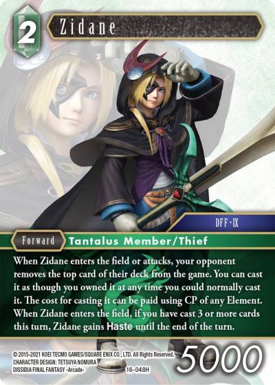 Zidane 16-048H Emissaries of Light Final Fantasy card