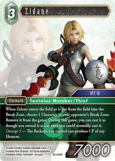Zidane 24-044H Hidden Legends Final Fantasy card