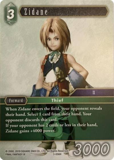 Zidane 3-056H Deck Exclusive Cards Final Fantasy card
