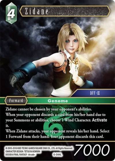 Zidane 6-044L Opus VI Final Fantasy card