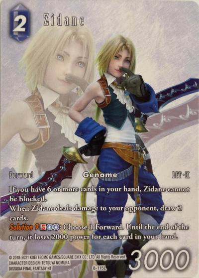 Zidane Full Art 8-115L FF: Promo Cards Final Fantasy card