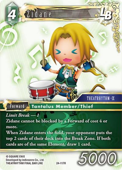 Zidane LB 24-117R Hidden Legends Final Fantasy card
