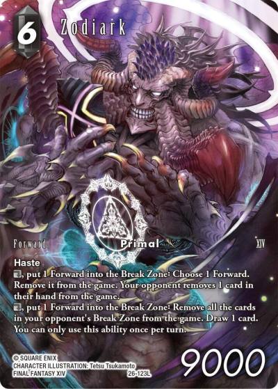 Zodiark Full Art 26-123L Gunslinger in the abyss Final Fantasy card