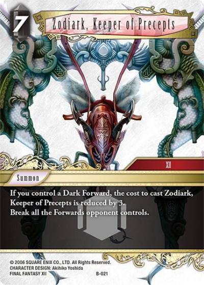 Zodiark Keeper of Precepts B-021 Boss Deck: Chaos Final Fantasy card